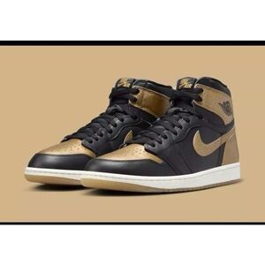 Nike Air Jordan 1 High OG Black 10 Metallic Gold DZ5485-071 Men’s Shoes NEW